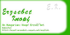 erzsebet knopf business card